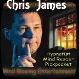 Mindreader Hypnotist Theatrical Pickpocket Chris James of Exeterames